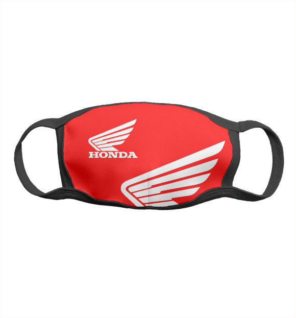 Маска тканевая с изображением Honda цвета Белый