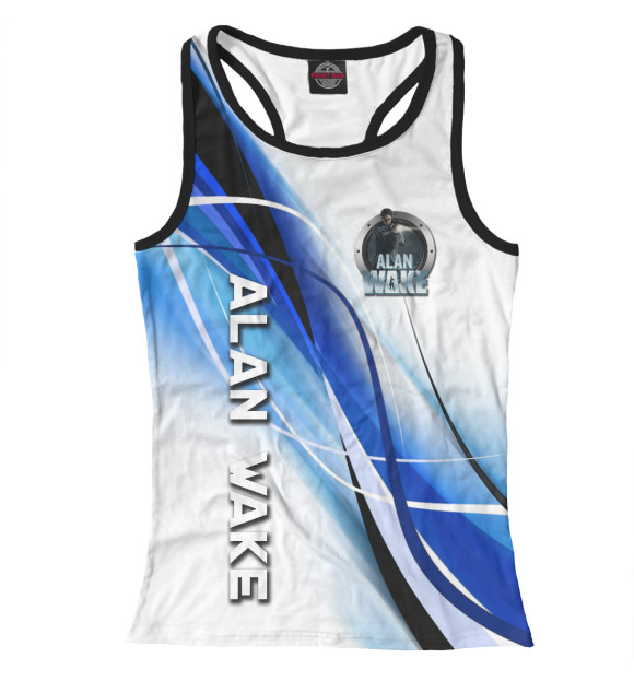 Женская майка-борцовка с изображением Alan Wake цвета Белый