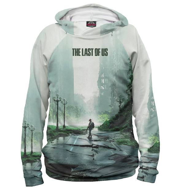 Мужское худи с изображением Город The Last of Us цвета Белый