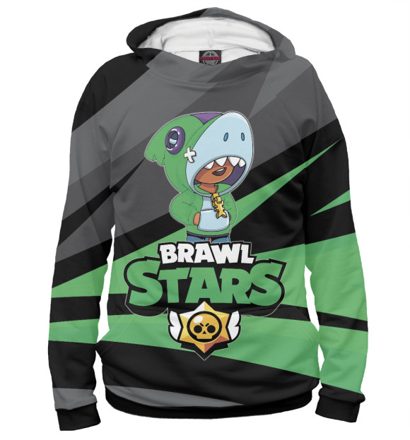 Мужское худи с изображением Brawl Stars цвета Белый