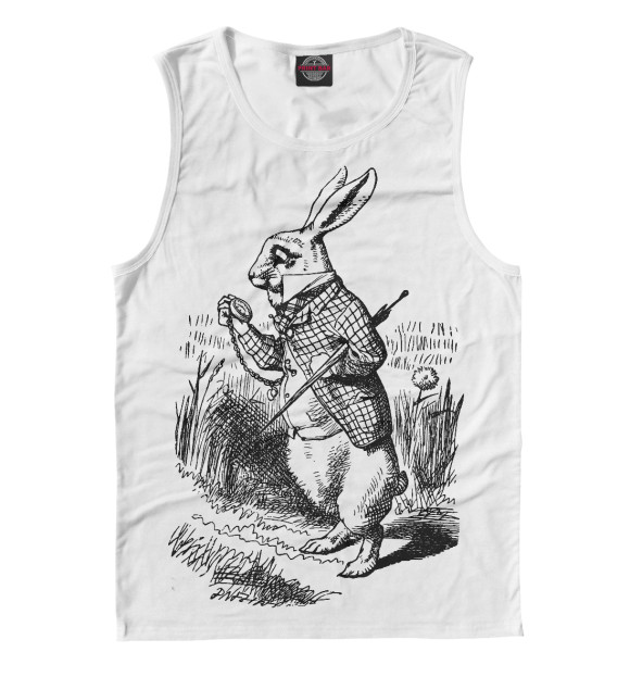 Майка для мальчика с изображением Кролик цвета Белый