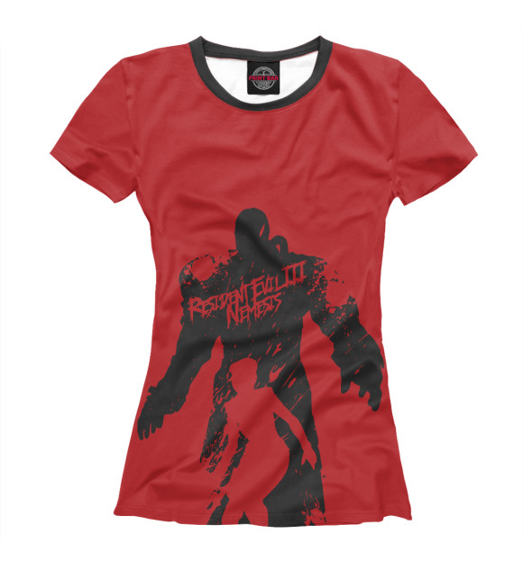 Женская футболка с изображением Resident Evil 3 Nemesis цвета Белый