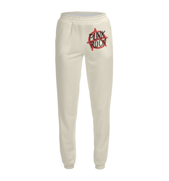 Женские спортивные штаны с изображением Punk Rock цвета Белый