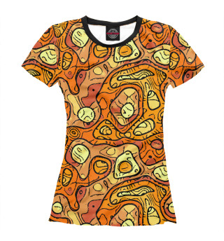 Женская футболка Оранжевая психоделика