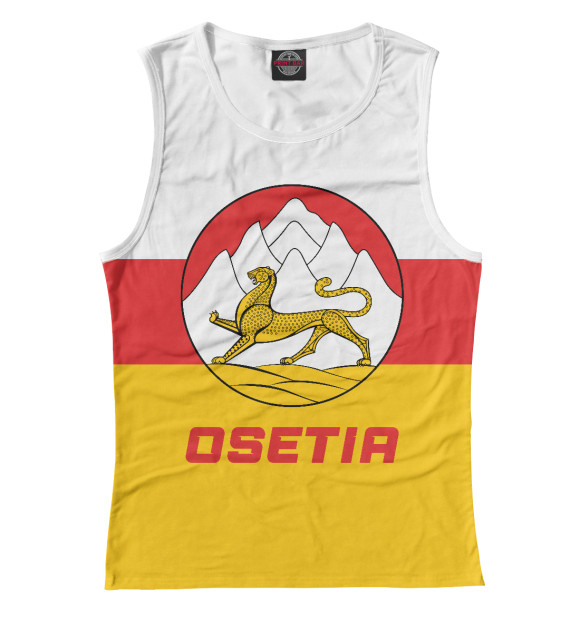 Майка для девочки с изображением Северная Осетия Алания цвета Белый