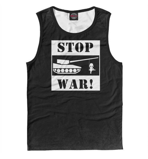 Майка для мальчика с изображением Stop War цвета Белый