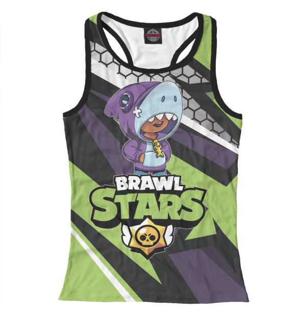 Женская майка-борцовка с изображением Brawl Stars цвета Белый