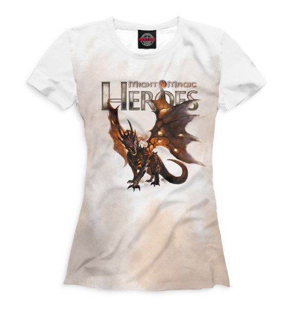 Футболка для девочек с изображением Might & Magic Heroes цвета Белый