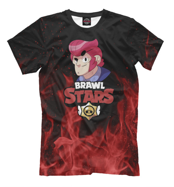 Мужская футболка с изображением Brawl Stars - Colt цвета Белый