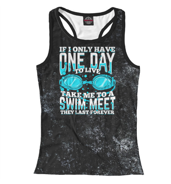 Женская майка-борцовка с изображением Swimming Sport Swim Meet цвета Белый