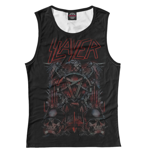 Майка для девочки с изображением Slayer цвета Белый