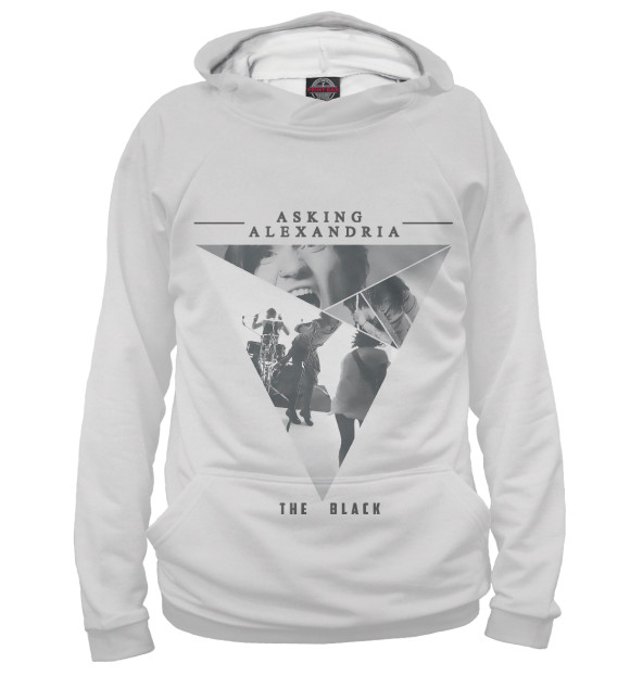 Женское худи с изображением Asking Alexandria цвета Белый