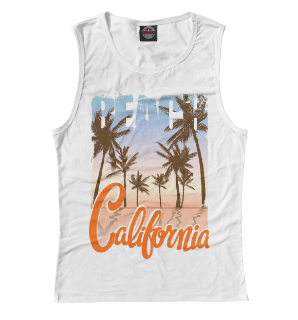Майка для девочки с изображением California цвета Белый