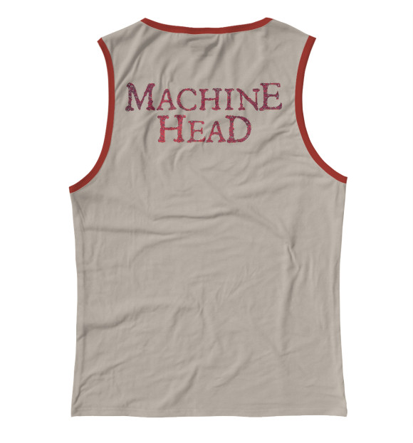 Женская майка с притом Machine head цвета Белый Женская майка с изображением Machine head цвета Белый