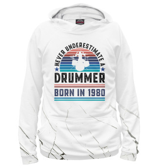 Худи для девочки Drummer born 1980