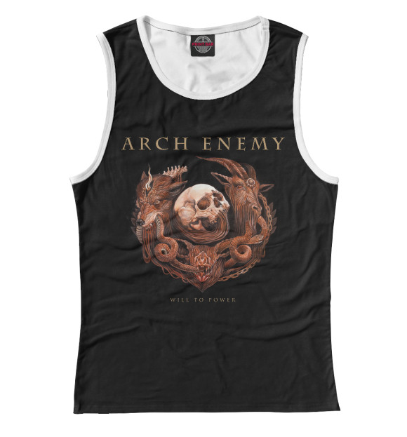 Майка для девочки с изображением Arch Enemy цвета Белый