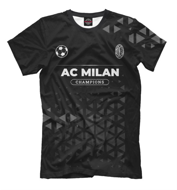 Футболка для мальчиков с изображением AC Milan Форма Champions цвета Белый