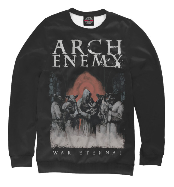 Мужской свитшот с изображением Arch Enemy цвета Белый