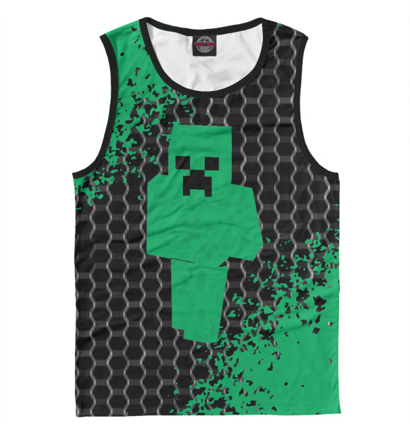 Майка для мальчика с изображением Minecraft цвета Белый