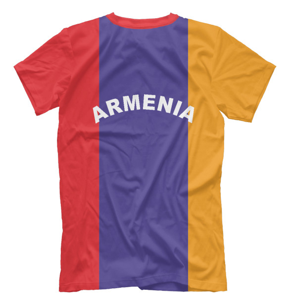 Мужская футболка с изображением Armenia цвета Белый