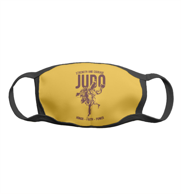 Маска тканевая с изображением Judo цвета Белый