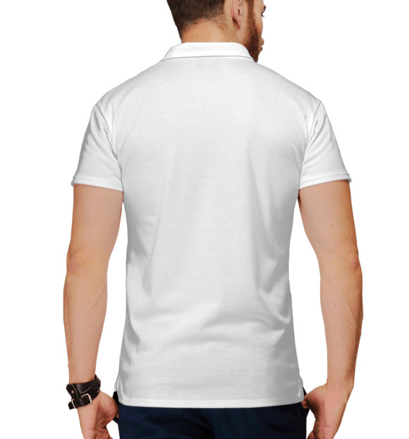 Мужское поло с притом Никто, кроме нас! ВДВ цвета Белый Мужское поло с изображением Никто, кроме нас! ВДВ цвета Белый