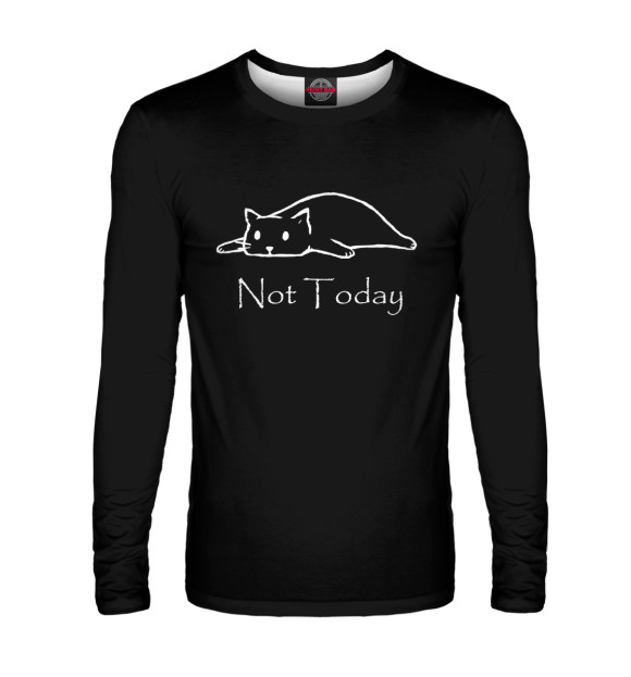 Мужской лонгслив с изображением Not Today цвета Белый