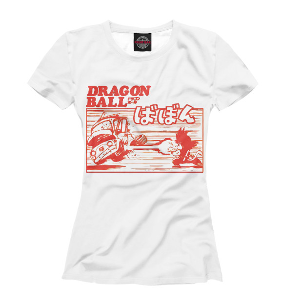 Футболка для девочек с изображением Dragon Ball цвета Белый