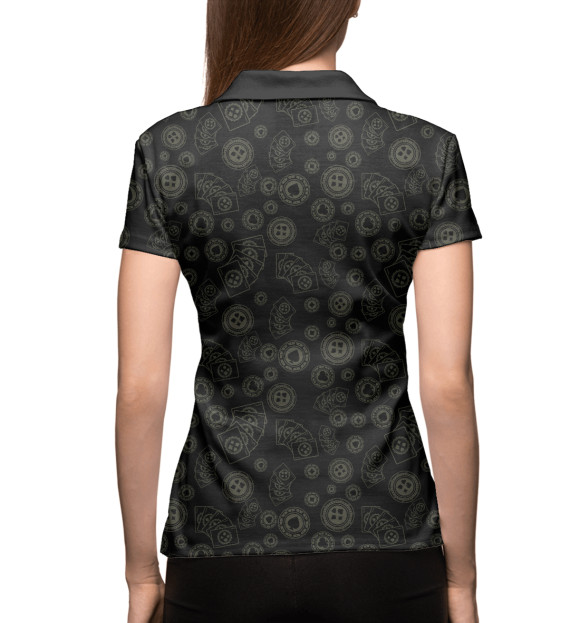 Женское поло с изображением Покер цвета Белый