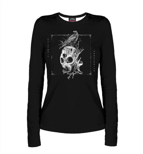 Женский лонгслив с изображением Katatonia цвета Белый