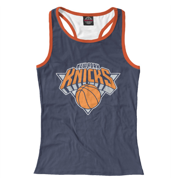 Женская майка-борцовка с изображением New York Knicks цвета Белый