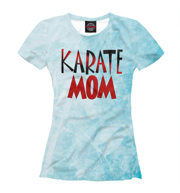 Женская футболка с изображением Karate Mom цвета Белый