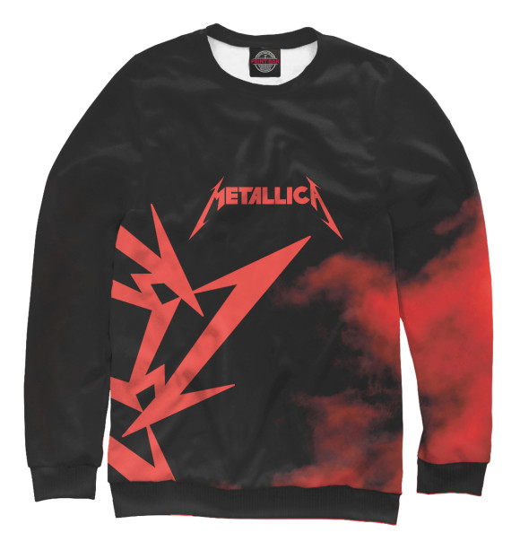 Женский свитшот с изображением Metallica цвета Белый