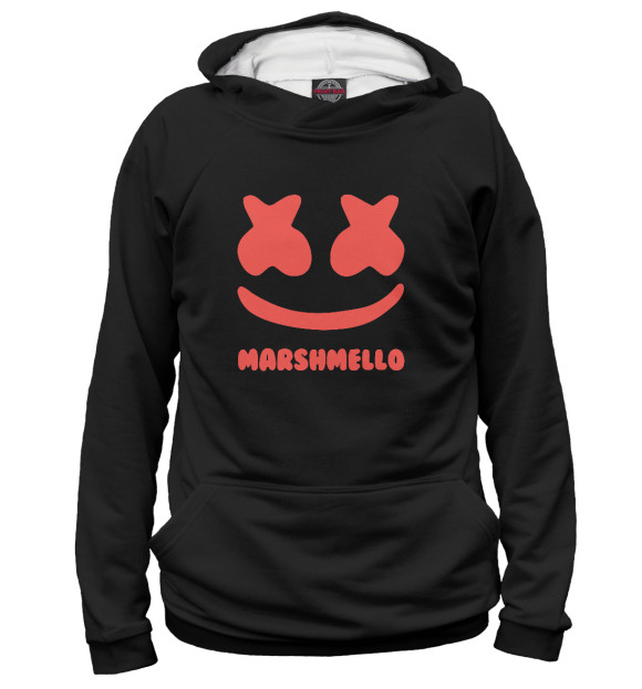 Женское худи с изображением Marshmello цвета Белый