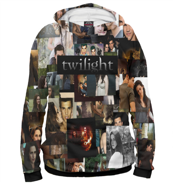 Женское худи с изображением Twilight | Сумерки цвета Белый