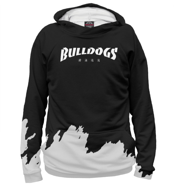 Мужское худи с изображением Bulldogs Skater цвета Белый