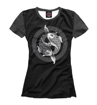 Женская футболка Рыбный Инь Янь