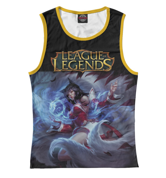Женская майка с изображением League of legends цвета Белый