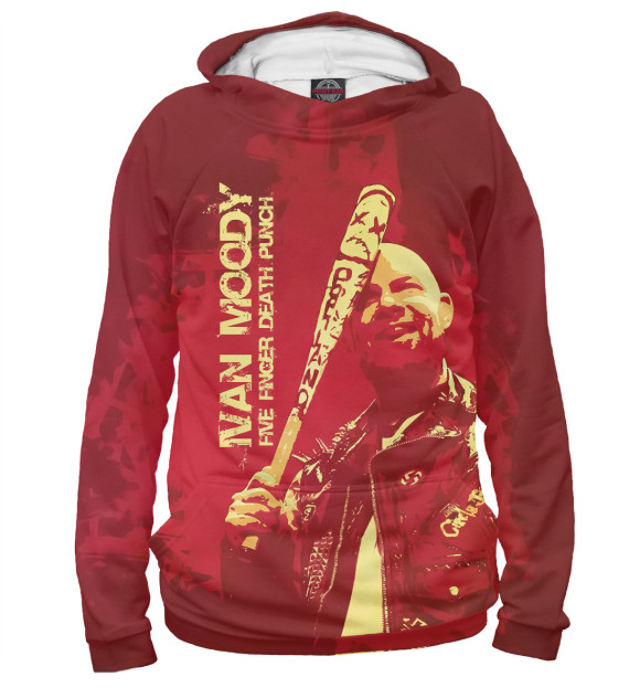 Женское худи с изображением Five Finger Death Punch цвета Белый