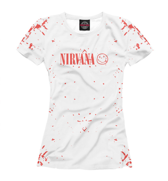 Женская футболка с изображением Nirvana цвета Белый