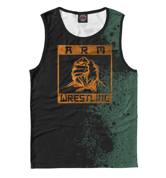 Майка для мальчика с притом Armwrestling Hands цвета Белый Майка для мальчика с изображением Armwrestling Hands цвета Белый