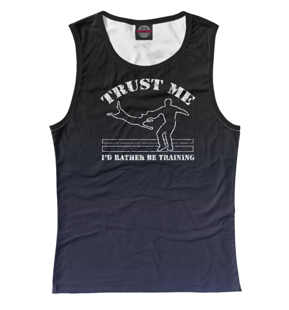 Майка для девочки с изображением Trust me - rather trenning цвета Белый