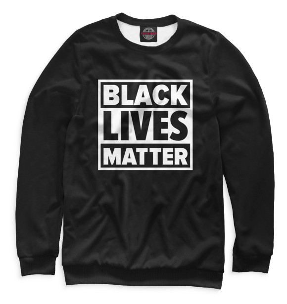 Женский свитшот с изображением Black Lives Matter цвета Белый