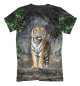 Мужская футболка Тигр в Лесу