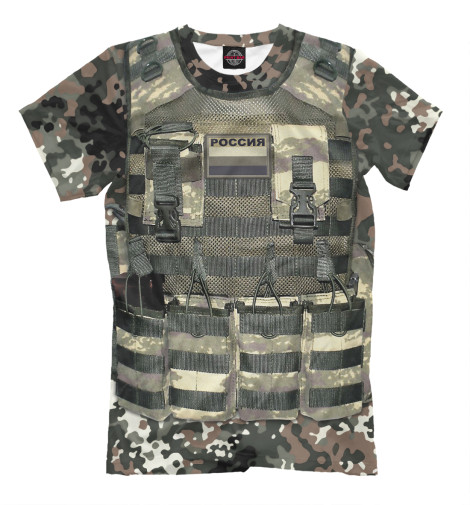 футболки print bar бронежилет милитари Футболки Print Bar Бронежилет - армия России