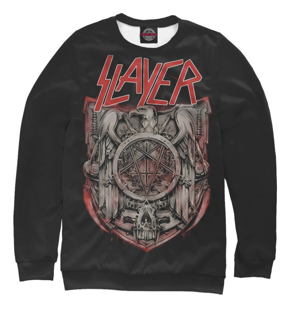 Женский свитшот с изображением Slayer цвета Белый