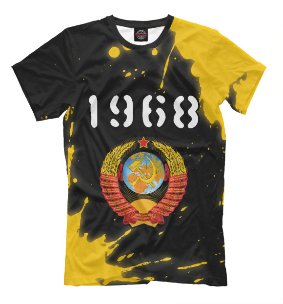 Мужская футболка с изображением 1968 | СССР цвета Белый