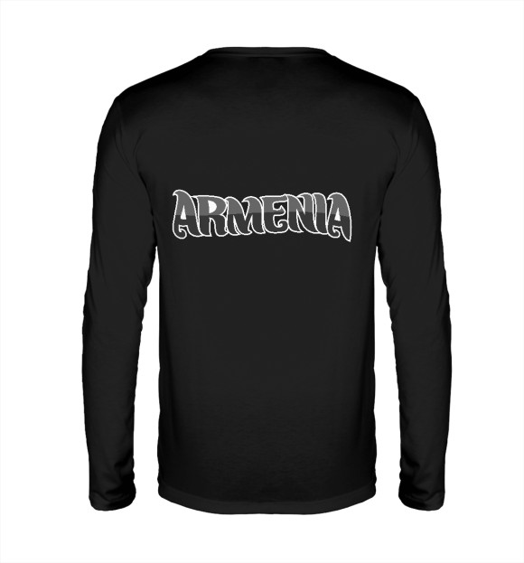 Мужской лонгслив с изображением Армения цвета Белый