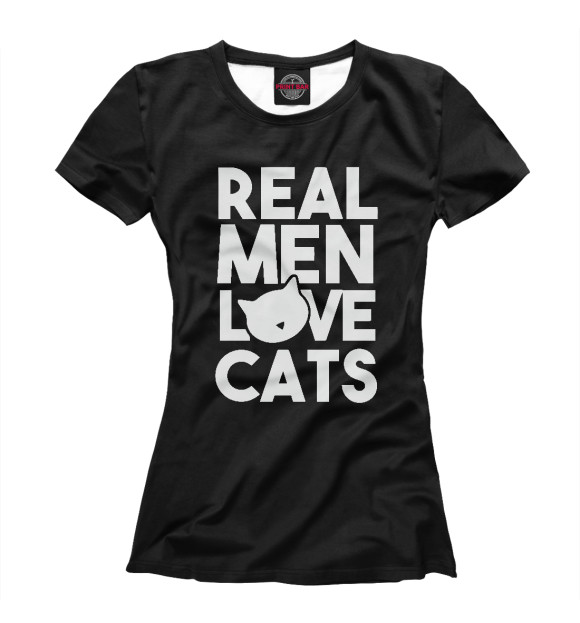 Женская футболка с изображением Love Cats цвета Белый