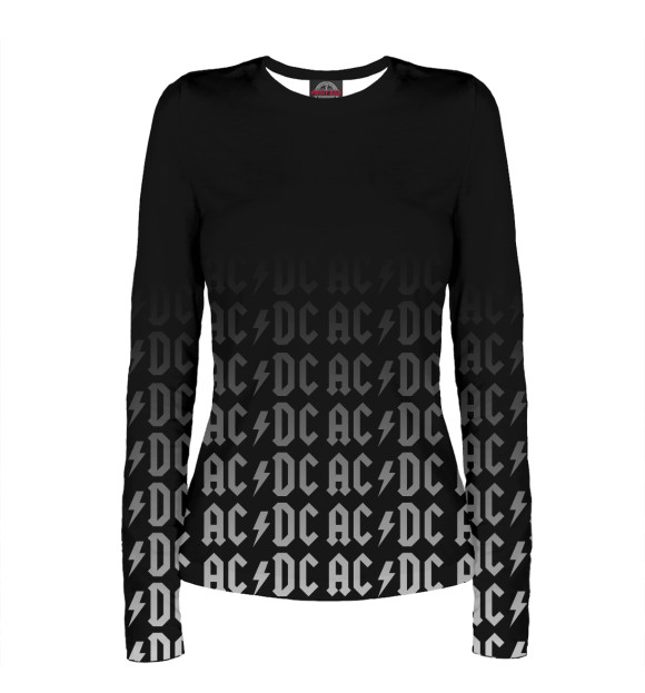 Женский лонгслив с изображением AC/DC цвета Белый